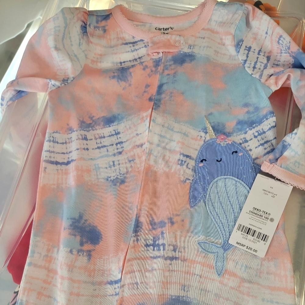 Brand New, NWT Carters Sleep & Play Pajamas. 12 months